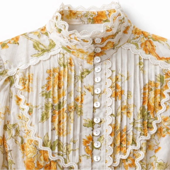 ALÉMAIS Floral Lace Dress | Size 12 - Picture 3 of 7